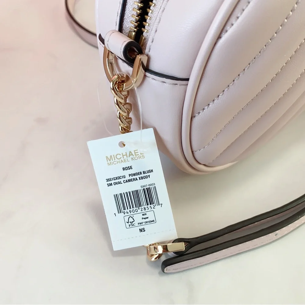 Final Sale!!!  👜 MICHAEL KORS 🌺 Rose Small Quilted Crossbody Bag - Picture 10 of 13